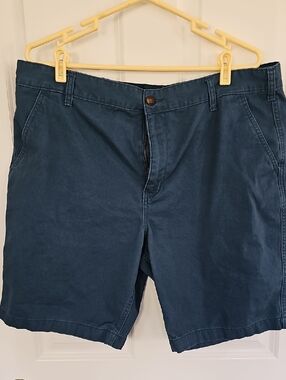 2/$15 Faded Glory Deep Navy Flat Front Men's Shorts